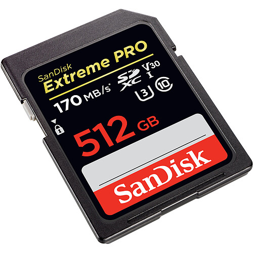 SanDisk Carte mémoire SDXC Extreme PRO UHS-I U3 512 Go pas cher