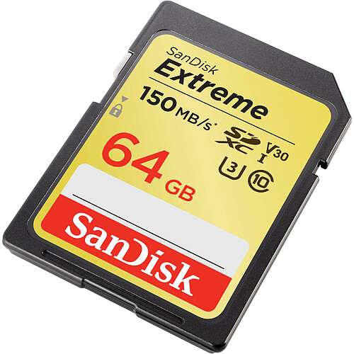 SanDisk Carte mémoire SDXC Extreme UHS-I U3 64 Go pas cher