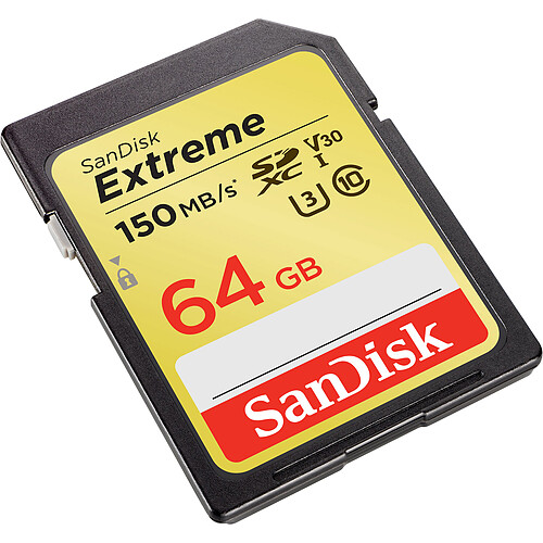 SanDisk Carte mémoire SDXC Extreme UHS-I U3 64 Go pas cher