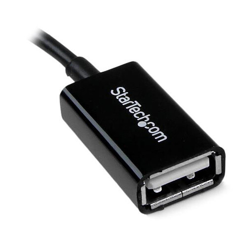 Startech.com Adaptateur micro USB B mâle / USB 2.0 Host OTG femelle - Noir pas cher