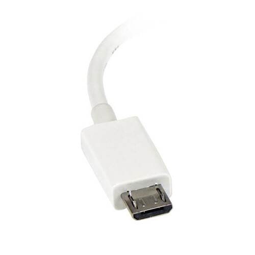 Startech.com Adaptateur micro USB B mâle / USB 2.0 Host OTG femelle - Blanc pas cher