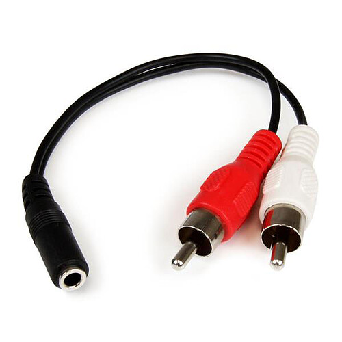 StarTech.com Câble audio stéréo Jack 3.5 mm vers 2 x RCA - F/M - 15 cm pas cher