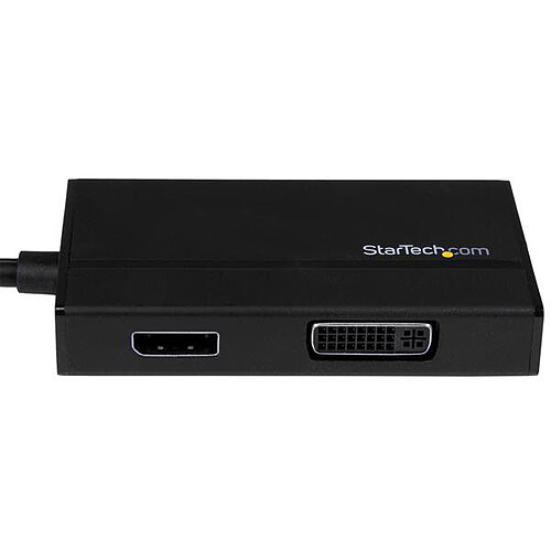StarTech.com Adaptateur audio/vidéo - Convertisseur 3-en-1 HDMI vers DisplayPort VGA ou DVI - Noir pas cher