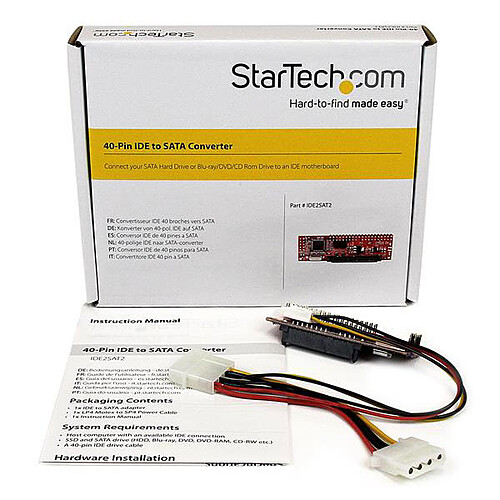 StarTech.com Adaptateur IDE 40 pin PATA vers SATA pas cher