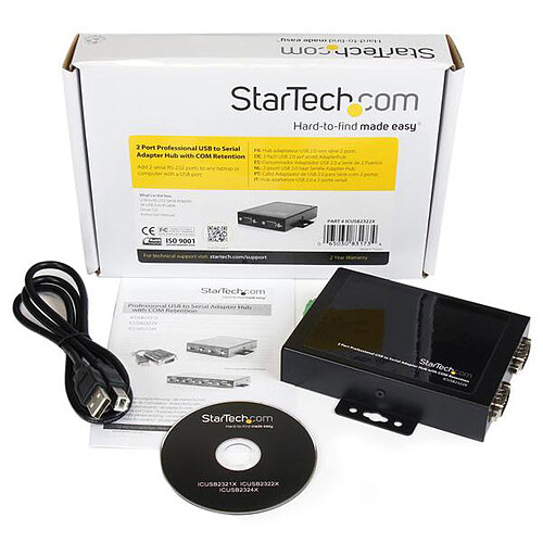 StarTech.com Adaptateur professionnel USB vers 2 ports série - Alimentation secteur pas cher