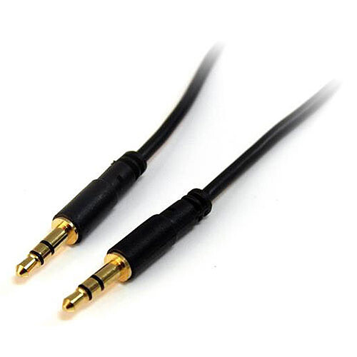 StarTech.com Câble jack audio de 3,5 mm - M/M - 3 m - Noir pas cher