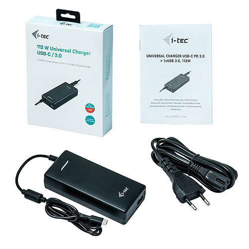 i-tec Universal Charger USB-C Power Delivery 3.0 + 1 x USB 3.0, 112 W pas cher