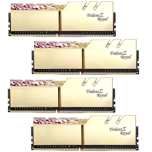 G.Skill Trident Z Royal 64 Go (4 x 16 Go) DDR4 3600 MHz CL16 - Or pas cher