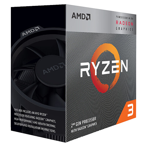 AMD Ryzen 3 3200G Wraith Stealth Edition (3.6 GHz / 4 GHz) avec mise à jour BIOS pas cher