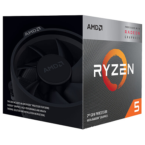 AMD Ryzen 5 3400G Wraith Spire Edition (3.7 GHz / 4.2 GHz) pas cher