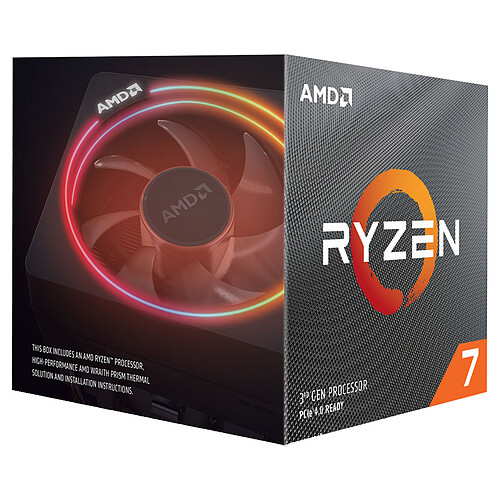 AMD Ryzen 7 3700X Wraith Prism LED RGB (3.6 GHz / 4.4 GHz) avec mise à jour BIOS pas cher