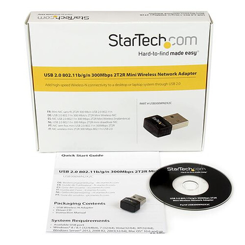 StarTech.com Clé USB 2.0 WiFi 802.11n 2T2R pas cher