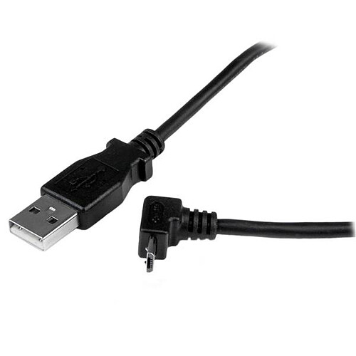 StarTech.com Câble USB 2.0 A mâle / micro USB B mâle coudé 90° vers le haut - 2 m - Noir pas cher