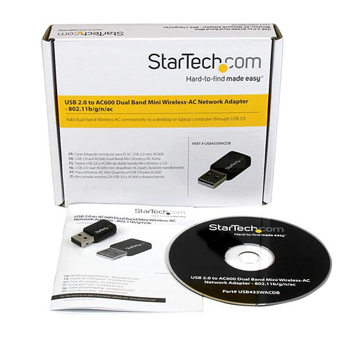 StarTech.com Mini Adaptateur USB sans fil Wi-Fi AC600 Dual band pas cher