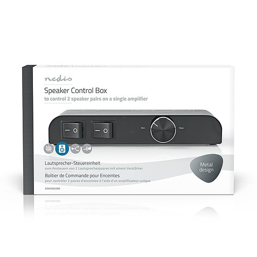 Nedis Speaker Control Box 2 voies avec contrôle du volume pas cher