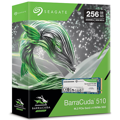 Seagate SSD BarraCuda 510 M.2 PCIe NVMe 256 Go (ZP256CM30041) pas cher
