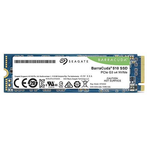 Seagate SSD BarraCuda 510 M.2 PCIe NVMe 1 To (ZP1000CM3A001) pas cher