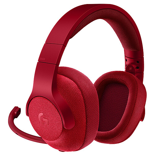 Logitech G433 7.1 Surround Sound Wired Gaming Headset Rouge pas cher