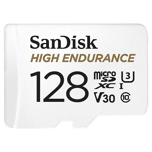 SanDisk High Endurance microSDXC UHS-I U3 V30 128 Go + Adaptateur SD pas cher
