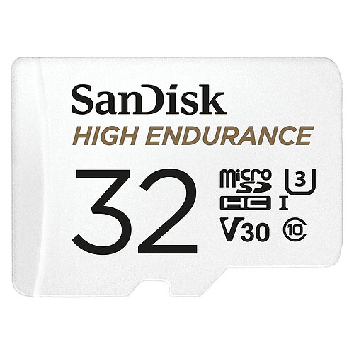 SanDisk High Endurance microSDHC UHS-I U3 V30 32 Go + Adaptateur SD pas cher