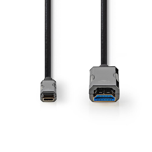 Nedis Câble USB-C vers HDMI COA 5 m Noir pas cher
