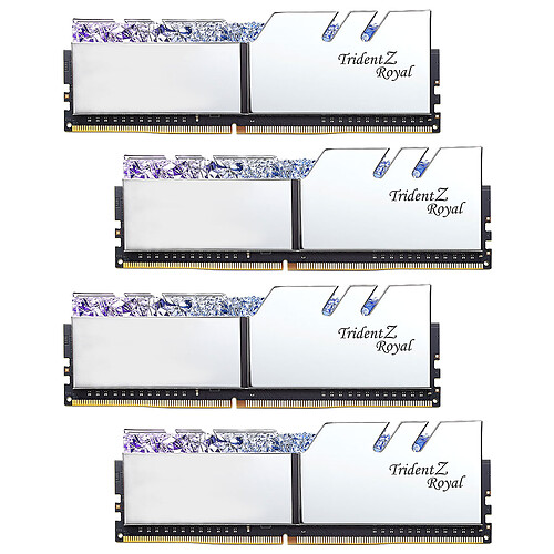 G.Skill Trident Z Royal Collector Edition 32 Go (4x 8 Go) DDR4 3000 MHz CL16 - Argent pas cher
