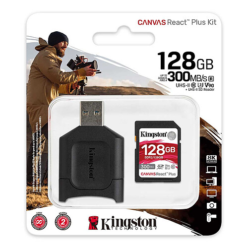 Kingston Canvas React Plus SDCR2/128GB pas cher