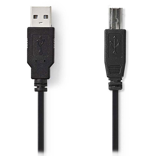 Nedis Câble USB 2.0 A/B - 0.5 m pas cher