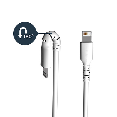 StarTech.com Câble USB Type-A vers Lightning - renforcé - 1 m - Blanc pas cher