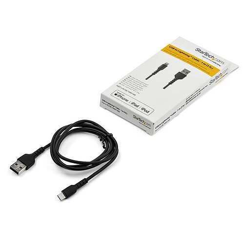 StarTech.com Câble USB Type-A vers Lightning - renforcé - 1 m - Noir pas cher