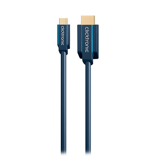Clicktronic Câble USB-C / HDMI (Mâle/Mâle) - 3 m pas cher