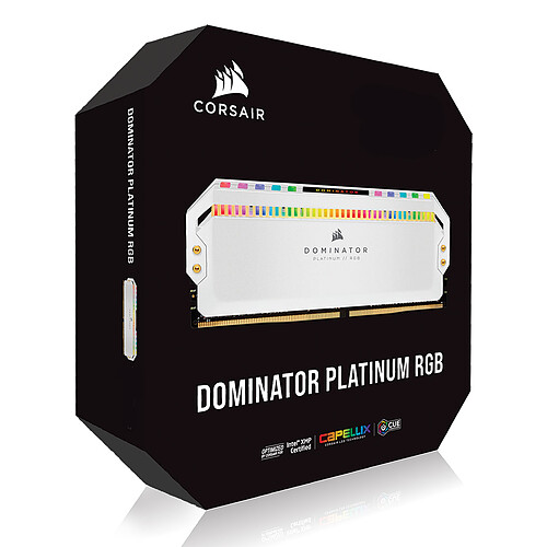 Corsair Dominator Platinum RGB 128 Go (8 x 16 Go) DDR4 3200 MHz CL16 - Blanc pas cher