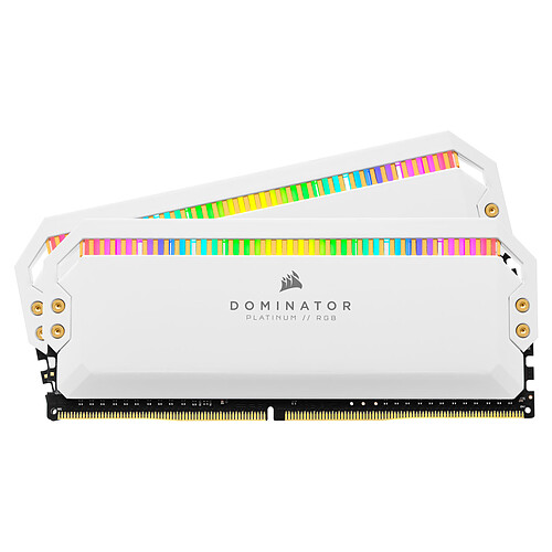 Corsair Dominator Platinum RGB 32 Go (2 x 16 Go) DDR4 3200 MHz CL16 - Blanc pas cher