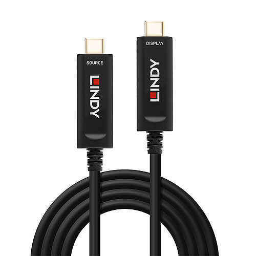 Lindy Câble Hybride Fibre Optique USB Type C Vidéo (15 m) pas cher