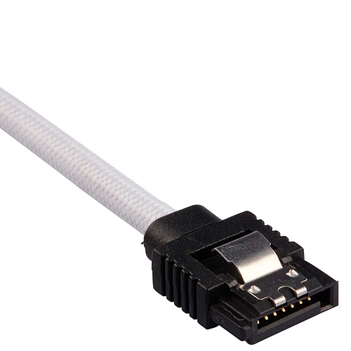 Corsair Câble SATA gainé Premium 30 cm (coloris blanc) pas cher