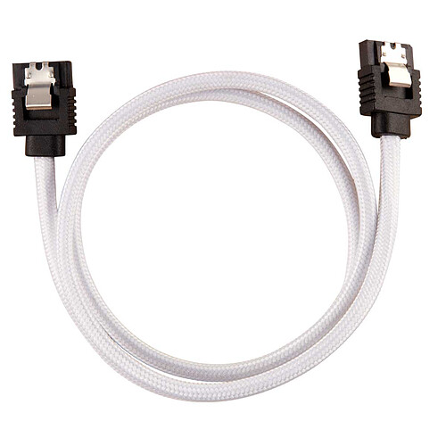 Corsair Câble SATA gainé Premium 60 cm (coloris blanc) pas cher