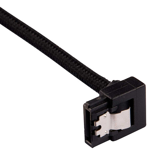 Corsair Câble SATA gainé Premium 60 cm connecteur coudé (coloris noir) pas cher