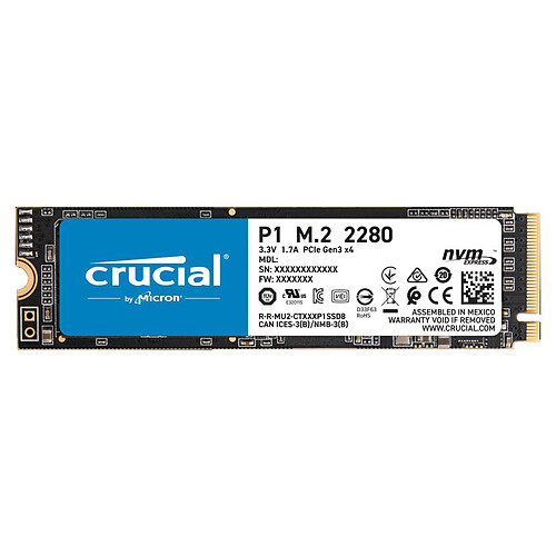 Crucial P1 M.2 PCIe NVMe 2 To pas cher