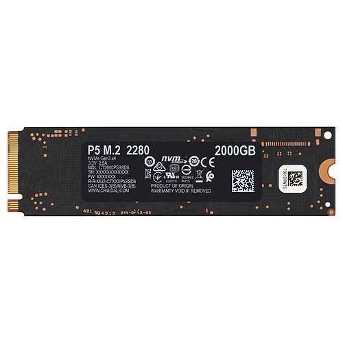 Crucial P5 M.2 PCIe NVMe 2 To pas cher