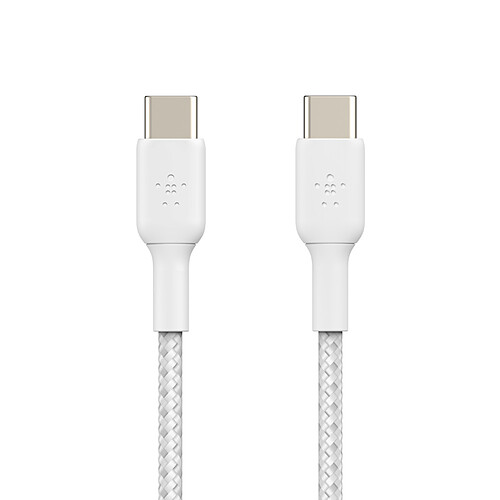 Belkin 2x câbles USB-C vers USB-C renforcés (blanc) - 2 m pas cher