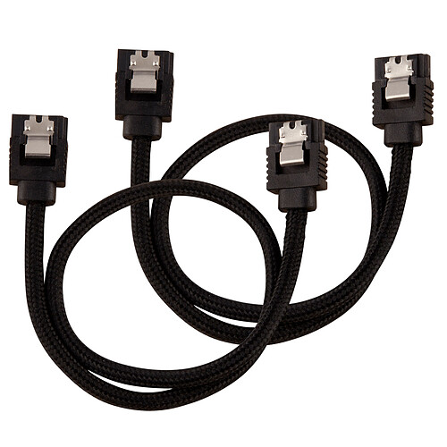 Corsair Câble SATA gainé Premium 30 cm (coloris noir) pas cher
