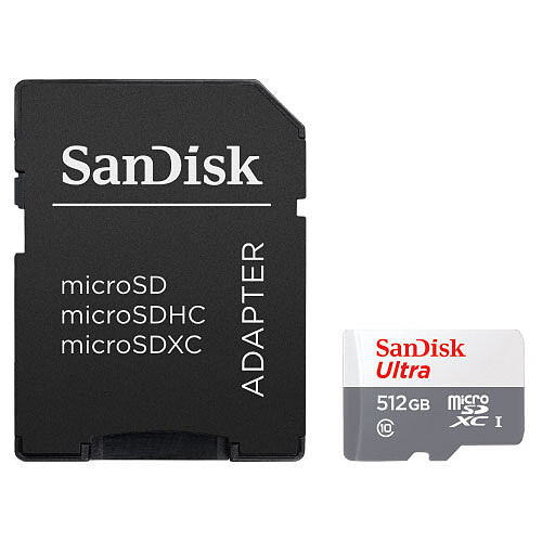 SanDisk Ultra microSDXC 512 Go + adaptateur SD pas cher