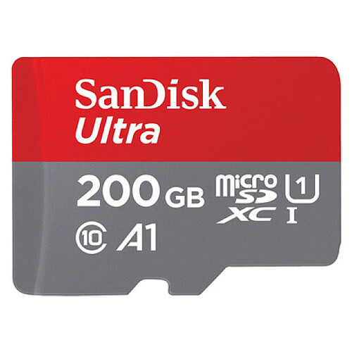 SanDisk Ultra microSD UHS-I U1 200 Go + Adaptateur SD pas cher