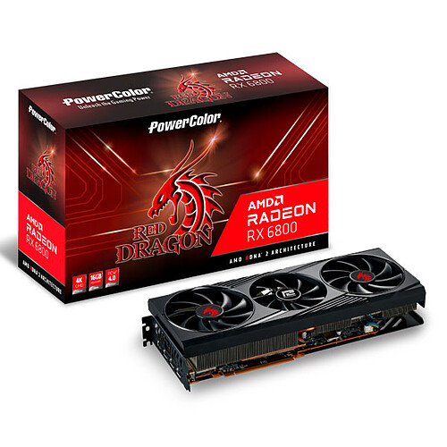 PowerColor Red Dragon AMD Radeon RX 6800 16GB GDDR6 pas cher
