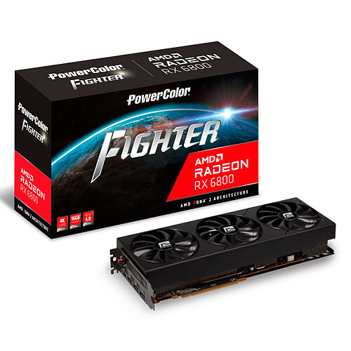 PowerColor Fighter AMD Radeon RX 6800 16GB GDDR6 pas cher
