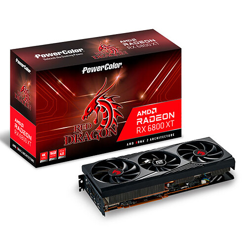 PowerColor Red Dragon AMD Radeon RX 6800 XT 16GB GDDR6 pas cher