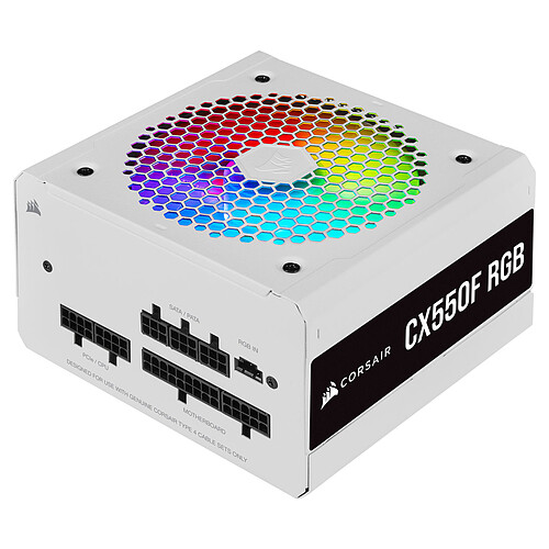Corsair CX550F RGB 80PLUS Bronze (Blanc) pas cher