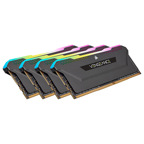 Corsair Vengeance RGB PRO SL Series 64 Go (4 x 16 Go) DDR4 3200 MHz CL16 - Noir pas cher