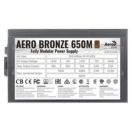 Aerocool Aero Bronze 650M pas cher