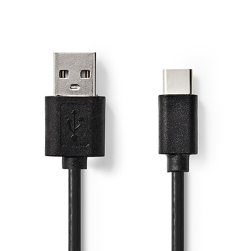 Nedis Lot de 10 câbles USB-C / USB-A - 1 m (Noir) pas cher
